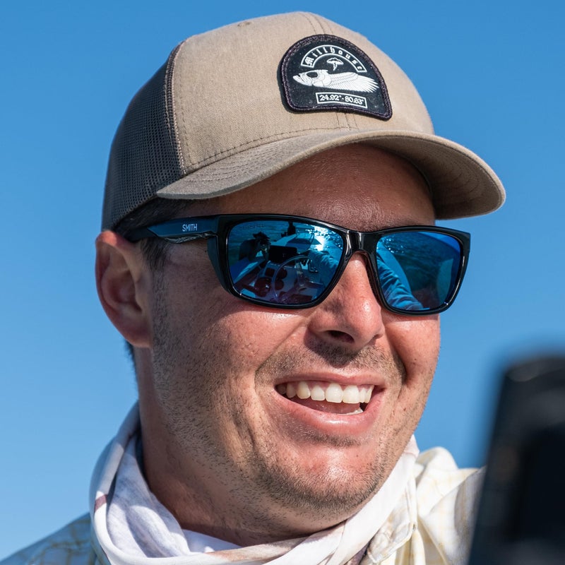 SMITH Longfin Sunglasses - Performance Sports Active Sunglasses for Watersports, Fishing & More - For Men & Women - Black + Blue ChromaPop Polarized Mirror Lenses - Image 4